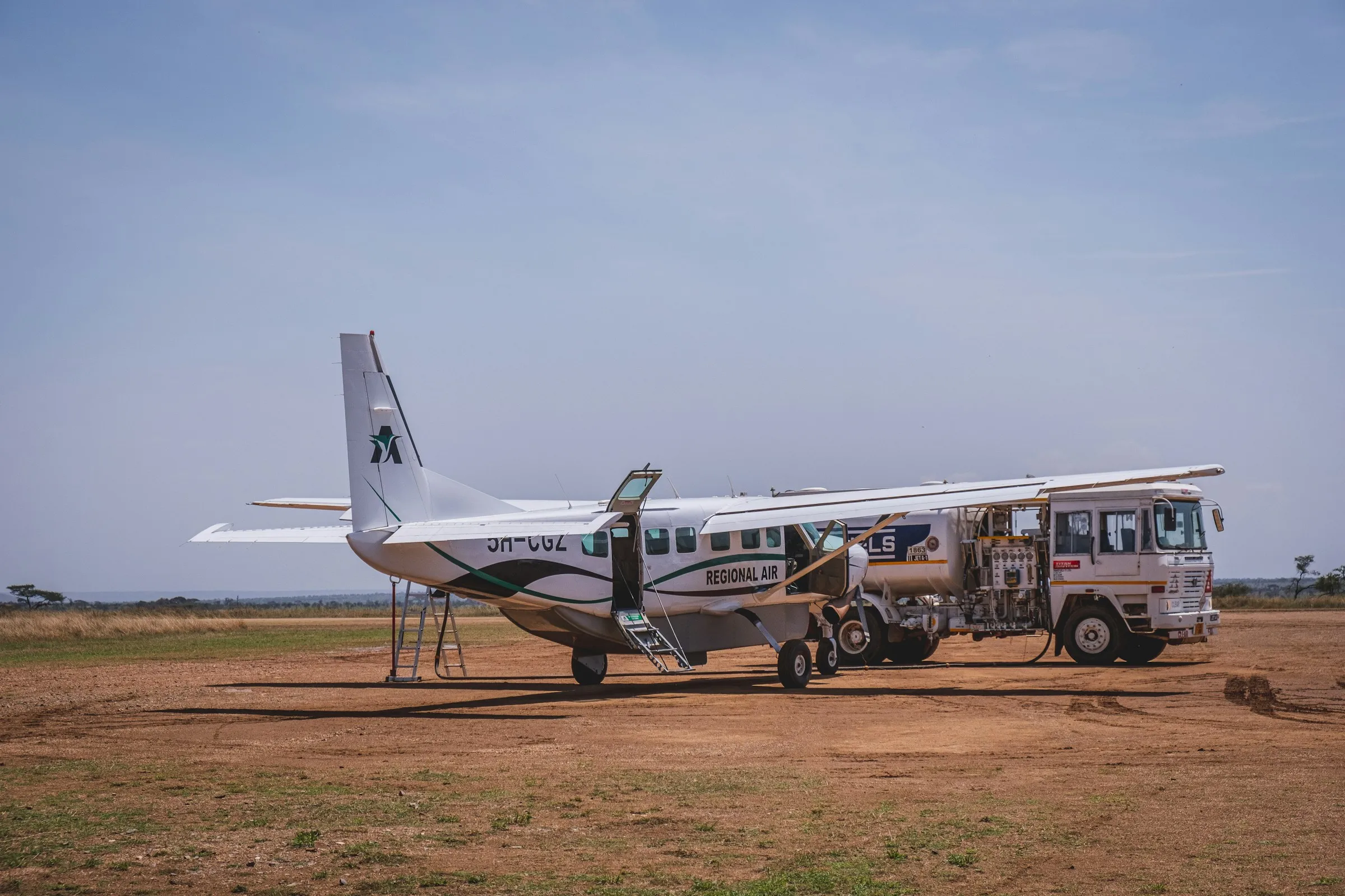 비행기에서 세렝게티 평원 내려다 보기, Flying over Serengeti