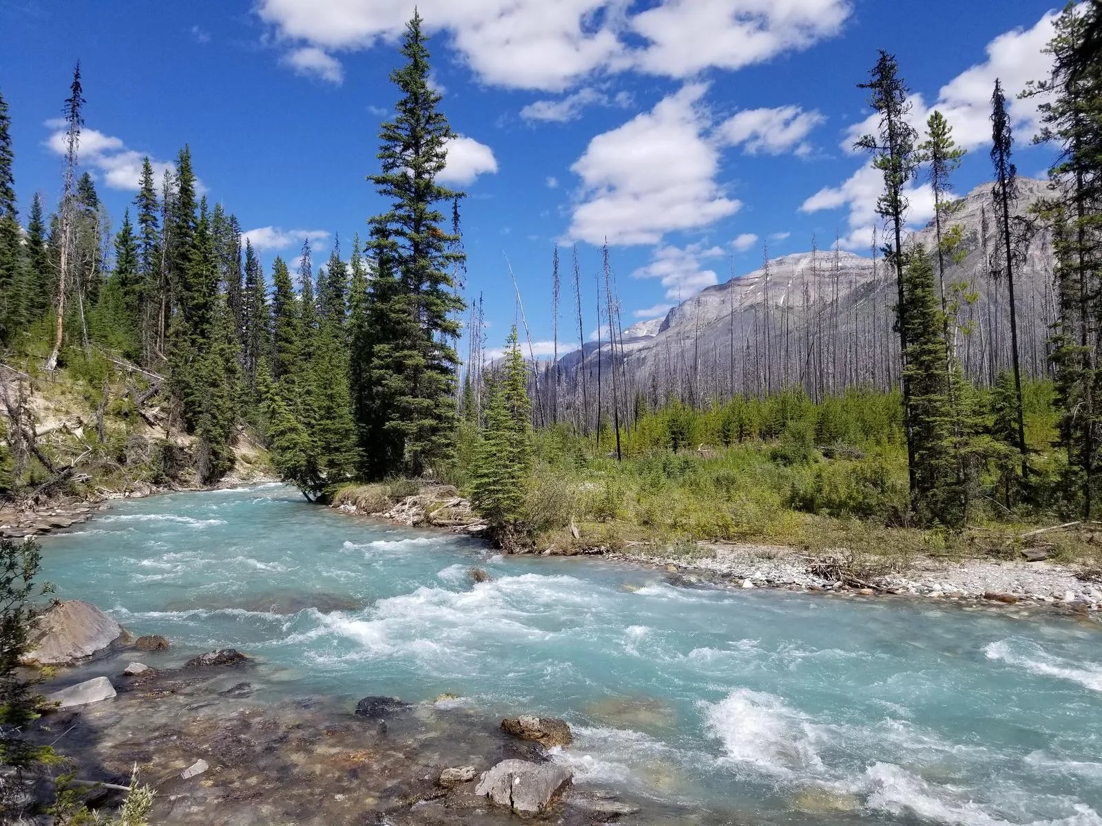 빙하에 의해 만들어진 마블캐년 트레일(Marble Canyon Trail)