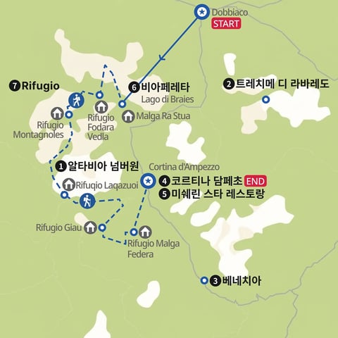 돌로미테 알타비아 넘버원 지도