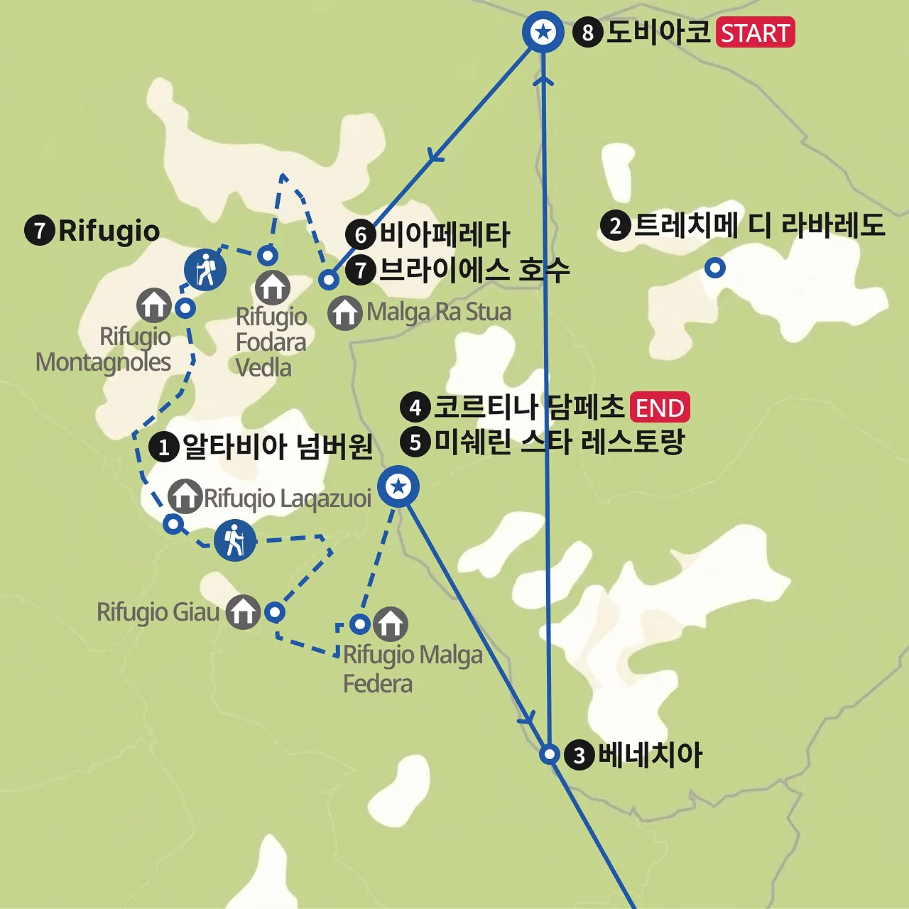 돌로미테 알타비아 넘버원 지도