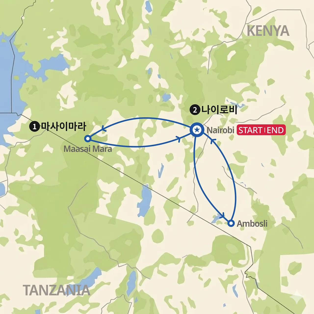 마사이마라 9월달 지도